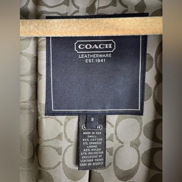 Coach Coat Size 8 - Picture 5 of 7